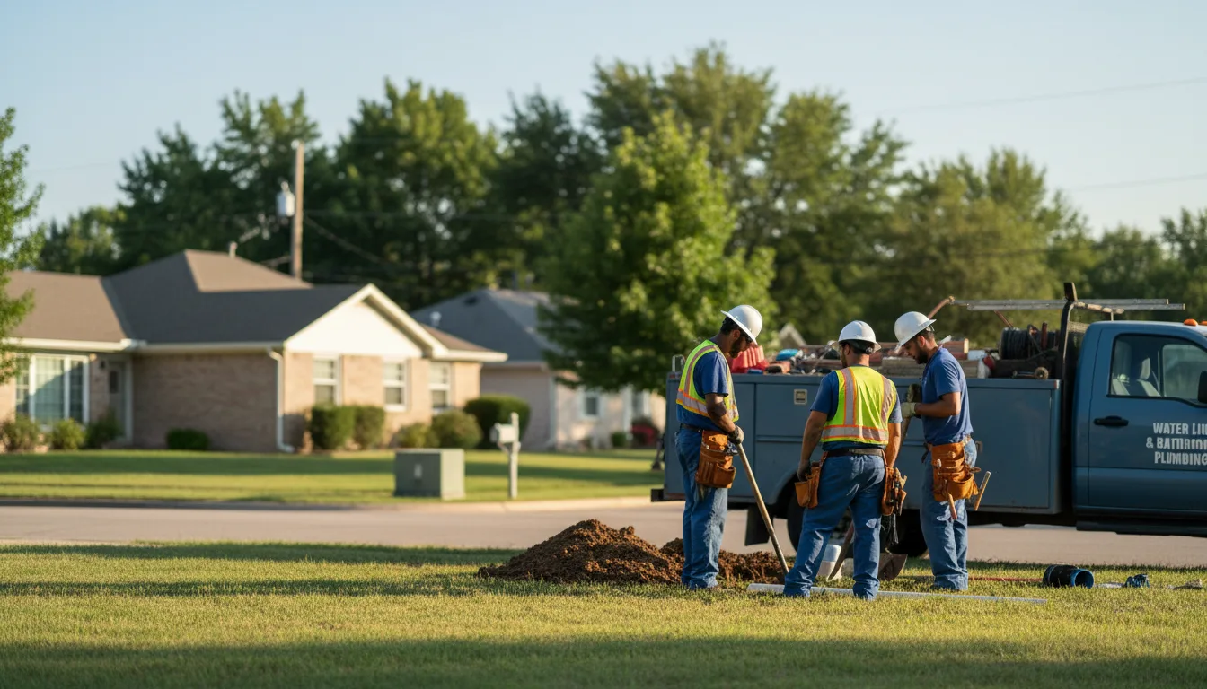 Residential water line and bathroom plumbing service in Winchester, OR